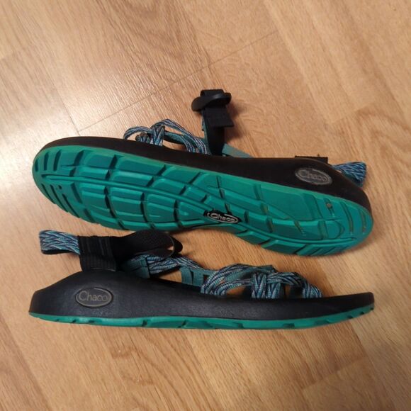 Chaco ZX2 Sandals Womens 9 Teal Purple Strappy Outdoor Hiking Open Toe - Picture 5 of 7